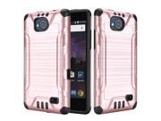 ZTE Tempo N9131 Protective Cover Hybrid Brushed Metal Rose Gold Black Combat Robust