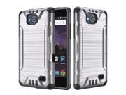 ZTE Tempo N9131 Protective Cover Hybrid Brushed Metal Grey Black Combat Robust