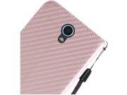 ZTE Prestige N9132 Pouch Cover Rose Gold Textured Carbon Horizontal Flap w Strap