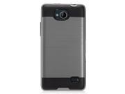 ZTE Tempo N9131 Hard Cover and Silicone Protective Case Hybrid Grey Black Brushed