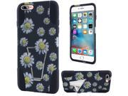 Apple iPhone 7 Protective Cover Hybrid White Daisy Blossom Floral Black With Y Stand