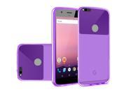 Google Pixel 5 HTC Silicone Case TPU Crystal Transparent Purple