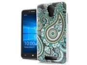 Alcatel Fierce 4 Allura 5056 Pop 4 5.5 Protective Cover Hybrid 3D Paisley Teal Black Brushed