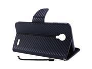 ZTE Grand X 3 X3 Z959 Warp 7 N9519 Pouch Cover Black Textured Carbon Horizontal Flap w Strap