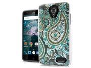 ZTE Grand X 3 X3 Z959 Warp 7 N9519 Protective Cover Hybrid 3D Paisley Teal Black Brushed