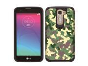 LG K7 Tribute 5 LS675 MS330 Protective Cover Hybrid Camouflage Green Black Fusion