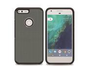 Google Pixel 5 HTC Hard Cover and Silicone Protective Case Hybrid Carbon Fiber Black Fusion