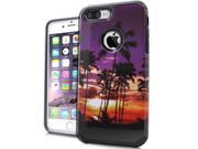 Apple iPhone 7 Hard Cover and Silicone Protective Case Hybrid Sunset Beach Black Fusion