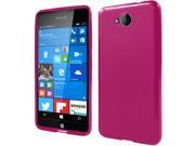 Microsoft Nokia Lumia 650 Silicone Case TPU Frosted Hot Pink Flexible Thin
