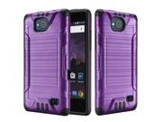 ZTE Tempo N9131 Protective Cover Hybrid Brushed Metal Purple Black Combat Robust