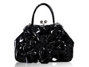 KAXIDY Fashion Lady Women Girl Patent Leather Tote Shoulder Bag Handbag Shopper Hobo Bag Messenger Flowers Handbags