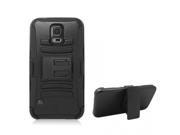 Samsung Galaxy S5 Black Armor Black Skin With Black Combo Holster With Stand