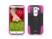 LG G2 Mini Pink Skin Black Hybrid Skin Snap Case
