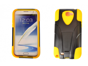Samsung Galaxy Note II Yellow Skin Black Hybrid Skin Snap Case