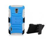 Prime Series Dual Layer Holster Case with Kickstand Compatible with LG Optimus F7 US780 with Locking Belt Swivel Clip for Boost Mobile U.S. Celluar
