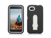 Rugged Dual Layer Impact Absorbing Case With Built In Kickstand Compatible with HTC First First for At t