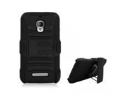 Prime Series Dual Layer Holster Case with Kickstand Compatible with Alcatel One Touch Fierce with Locking Belt Swivel Clip for T Mobile
