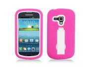 Rugged Dual Layer Impact Absorbing Case With Built In Kickstand Compatible with Samsung Galaxy Amp I407 for Aio Wireless