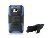 Prime Series Dual Layer Holster Case with Kickstand Compatible with HTC One 2 M8 with Locking Belt Swivel Clip for At t Sprint T Mobile Verizon