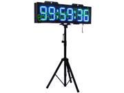 8 Outdooor Large LED Raceclock Marathon Sports Events LED Countdown up Clock Blue Color RF Remote Control