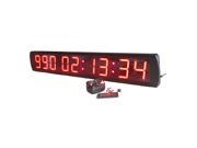 Giant Large LED Countdown Clock 4 High Character 9 Digits Count up to 999 days with Hours Minutes Seconds Counting IR Remote Control