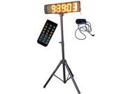 5 Yellow Color Marathon Race Timing Clock Outdoor Semi Outdoor LED Running Events Timing Clock LED Countdown up Clock with Tripod