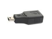 New High Quality USB A Female to 5Pin Mini USB Male Adapter Converter Black