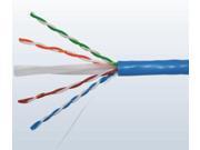 1000 Ft Bulk CAT6 24 AWG UTP Twist Pair Solid Network Ethernet LAN Cable Blue