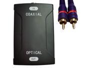 Coaxial to TOSlink Optical Digital Audio Converter HD sampling 3ft RCA Cable
