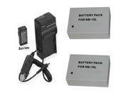 Two Batteries NB 10L NB10L Charger for Canon Powershot SX40 HS SX40HS Camera