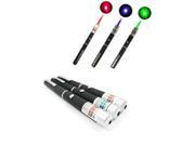 3PCS Powerful 5MW Green Blue Violet Red Light Beam Laser Pointer Pen