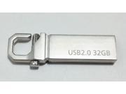 32GB USB 2.0 Memory Silver Hook Flash Drive