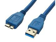 Premium Quality Blue 3FT 3Feet USB 3.0 A Male to Micro B Male Cable Cord