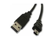 2.5 ft Black USB Mini B Male to Male USB Type A Shielded MiniUSB Cable