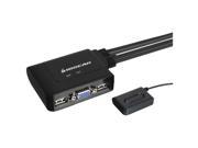 2 Port USB KVM Switch with Cables and Remote GCS22U Black