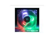 CLB 8025 LD2 80mm Fan w 3 Color LED Blue Green Red