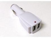 Dual USB 2 Port Black Car Charger Adaptor for iPhone 4 4g iPod Touch
