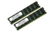 2GB Kit DDR PC2100 2X 1GB PC 266 Mhz 184 pin CL 2.5 LOW DENSITY DESKTOP MEMORY