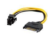 15pin SATA Power to 6pin PCIe PCI e PCI Express Adapter Cable for Video Card