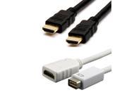 6 FT HDMI Cord 1080p Mini DVI to HDMI Cable Adapter for Apple Macbook Pro iMac