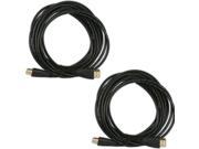 2x For HDTV Blu Ray DVD 15FT V1.4 Hi Speed HDMI Cable Ethernet 1080P M M Gold