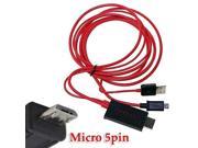 6Ft 1080P Micro USB MHL to HDMI Cable adapter HDTV For HTC DNA and vice versa