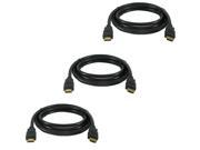 3 Pack 6 Feet for HDMI HDTV 1080P 720P M M Gold Plated Male to Male