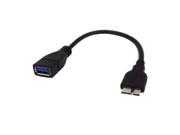 USB3.0 A Female to Micro USB3.0 B Male OTG Cable for Galaxy Note 3 S5 Black
