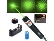 MILITARY 532nm Green Laser Pointer Light Pen Lazer Beam battery Charger Star Cap