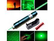 532nm Green Laser Pointer Pen With Cap Adjustable Focus Burning Beam 5mw Charger