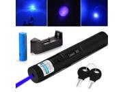 Military Blue Purple Laser Pointer 405nm Lazer Pen Beam 18650 Battery Charger