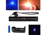 Military Burning 405nm Blue Purple Laser Pointer Lazer Pen Beam 18650 Charger