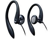 Flexible Earhook Headphones Black 15mm speaker driver