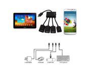 Dual Micro USB Host OTG Hub Adapter Cable For Samsung Galaxy S3 S4 S5 Note 2 3 4